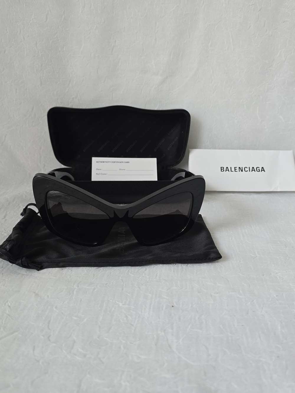 Balenciaga Women's Black Cat-Eye Sunglasses